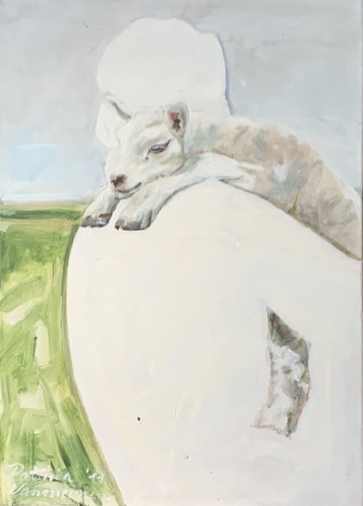schaap op schouder